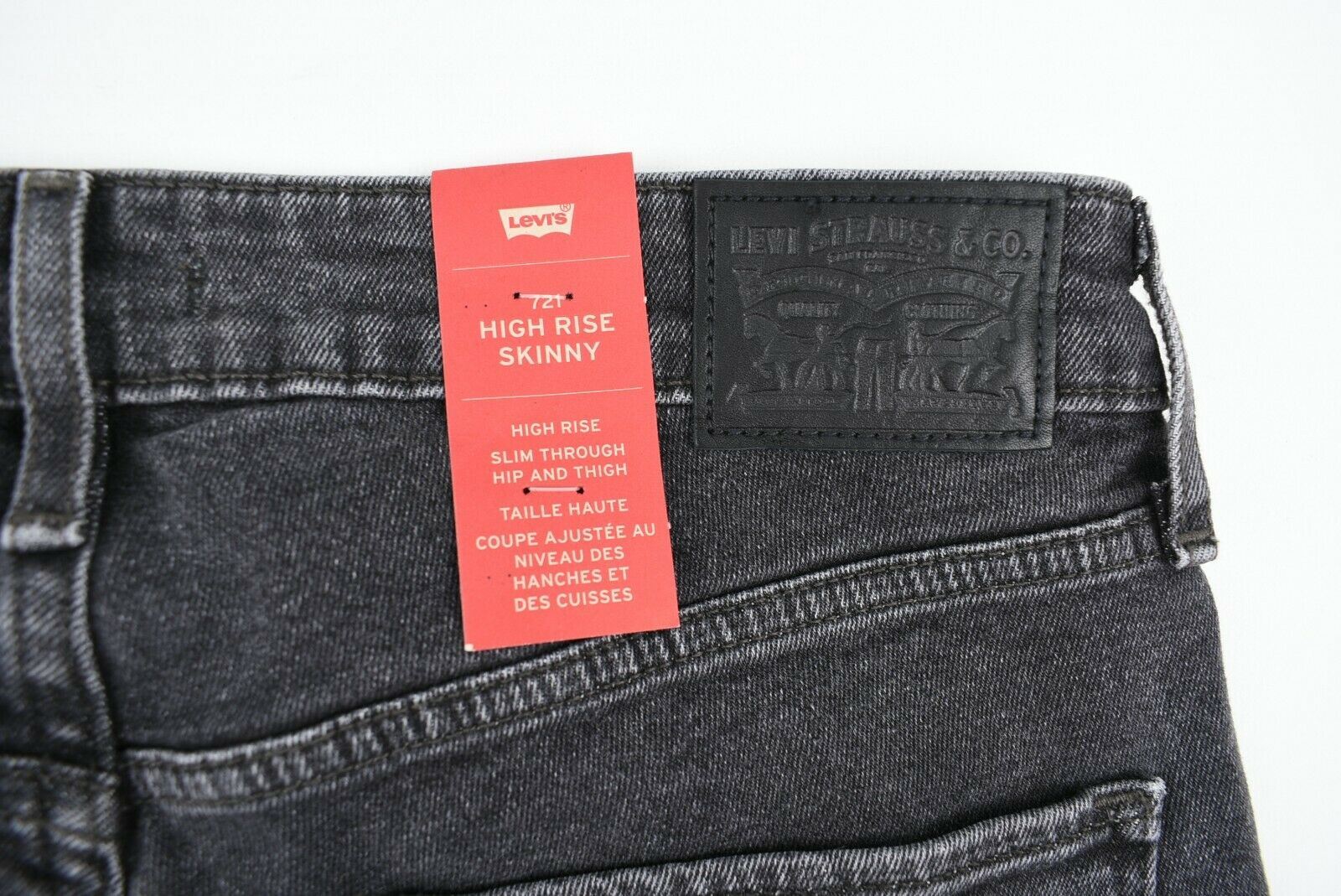 LEVI'S 721 Women's High Rise Skinny Jeans, Washed Black, size W30 L32