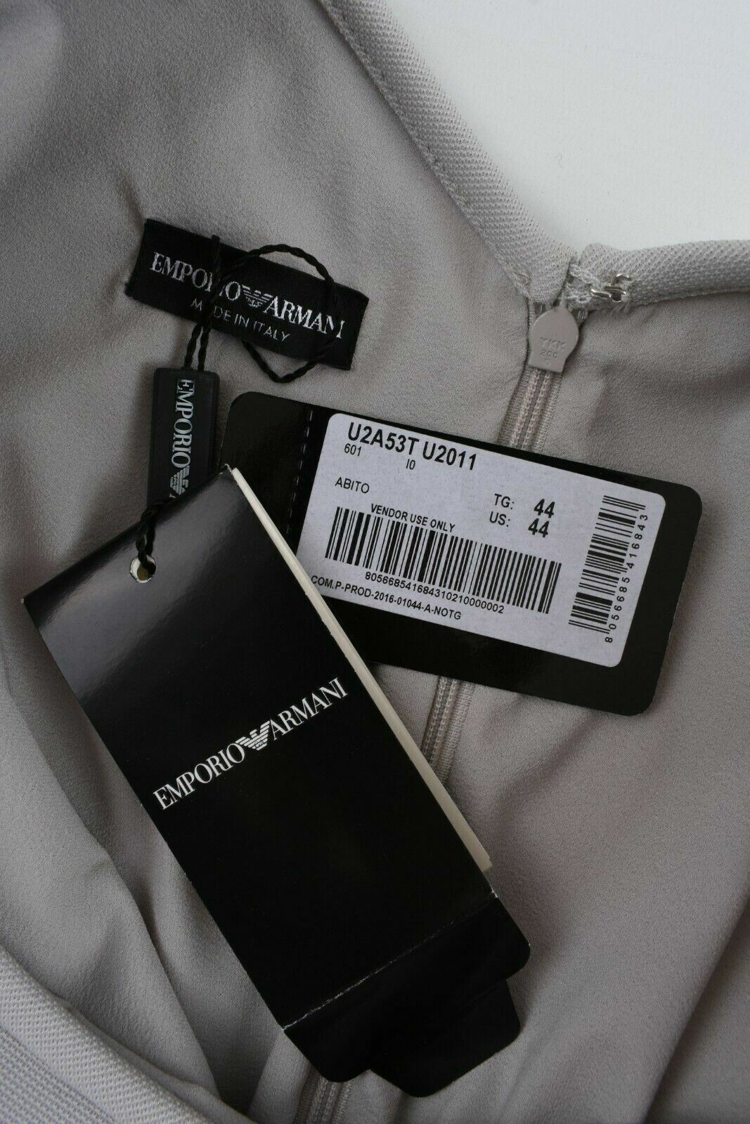 EMPORIO ARMANI Women's Dress, Harbour Grey, size UK 12 / IT 44