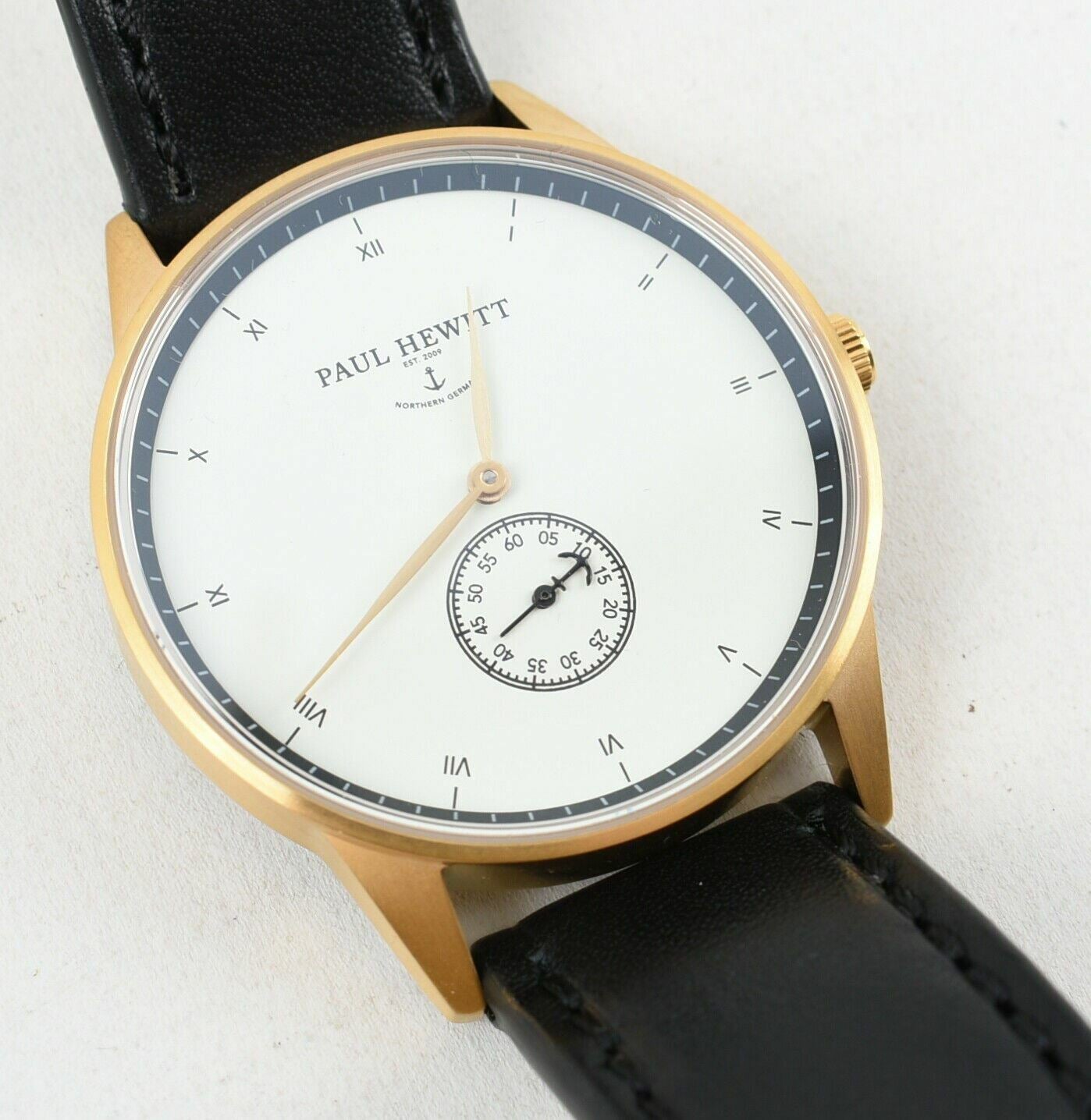 PAUL HEWITT Women's Signature Line Watch, Black Leather Strap PHM1GW2M