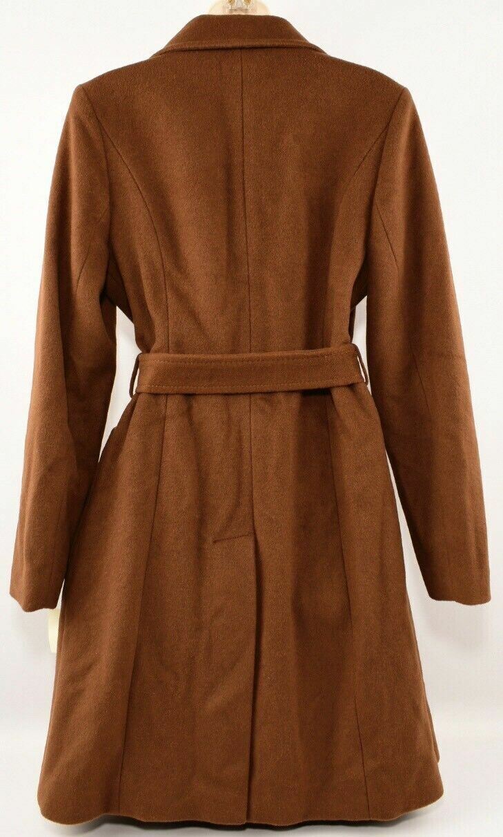 KAREN MILLEN Women's Wool Blend Single Breasted Coat, Brown, sizes UK 16