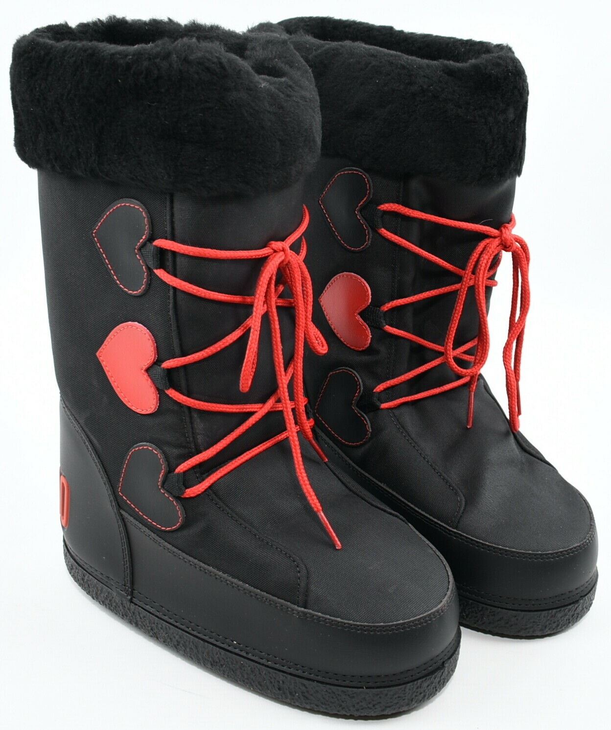 LOVE MOSCHINO - Women's Winter Snow Boots, Black/Red, size UK 3