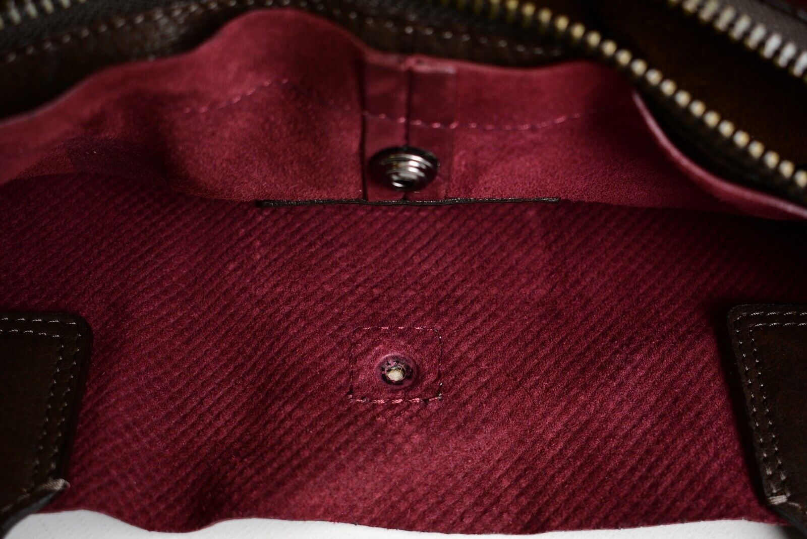 JEROME DREYFUSS - JASON Burgundy Red/Brown Genuine Leather Tote Bag