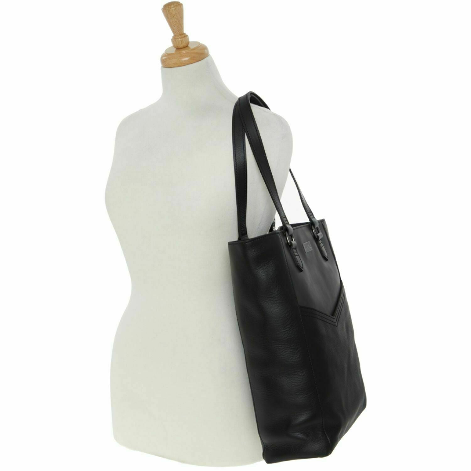 SOREL Black Genuine Leather Women's Shopper Bag, Tote, size 37x30cm