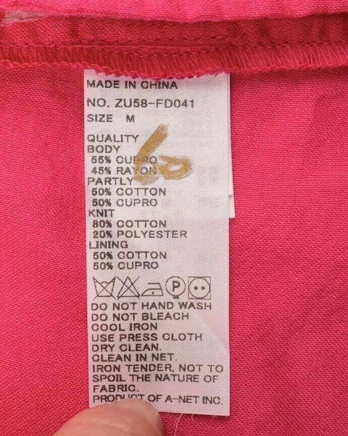 ZUCCA Women's Pink Blazer Jacket with Grey Knitted Inserts, size MEDIUM