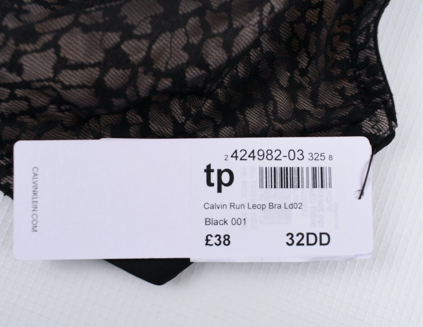 CALVIN KLEIN Women's SEDUCTIVE COMFORT Bra, Black/Nude, size 32DD