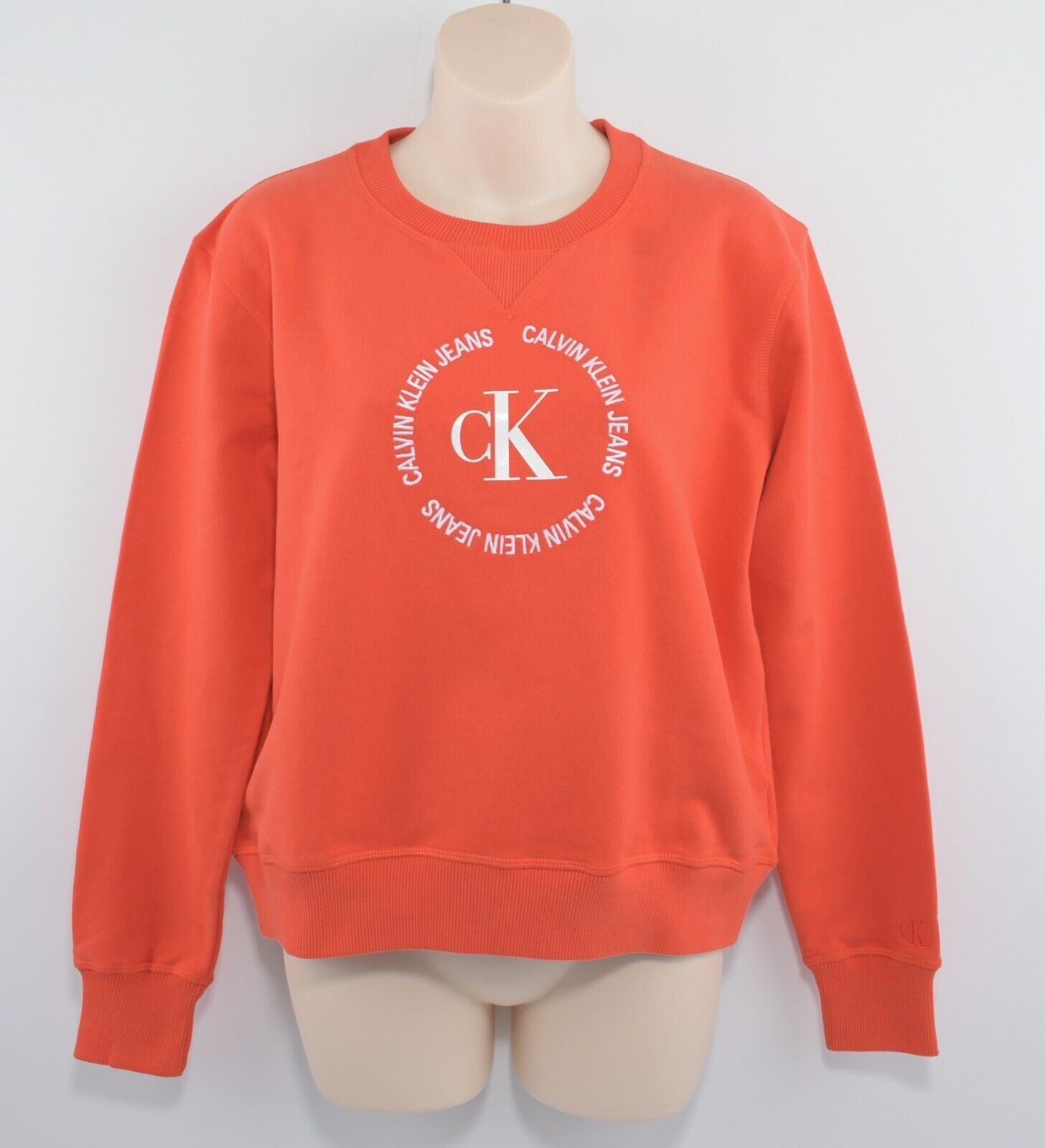 CALVIN KLEIN JEANS Women's Cropped Sweatshirt, Fiery Red, size S (UK 10)