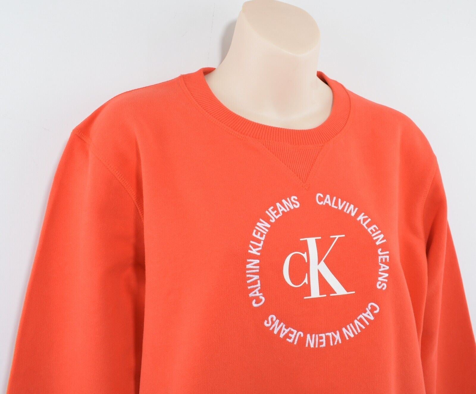 CALVIN KLEIN JEANS Women's Cropped Sweatshirt, Fiery Red, size S (UK 10)