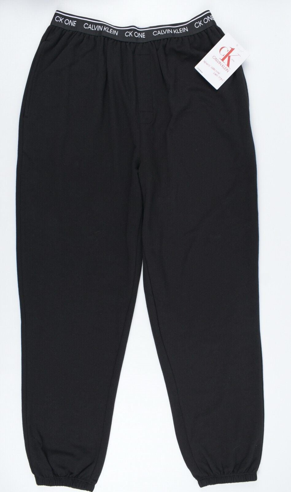 CALVIN KLEIN CK ONE Men's Cuffed Jersey Lounge Pants, Joggers, Black, size S