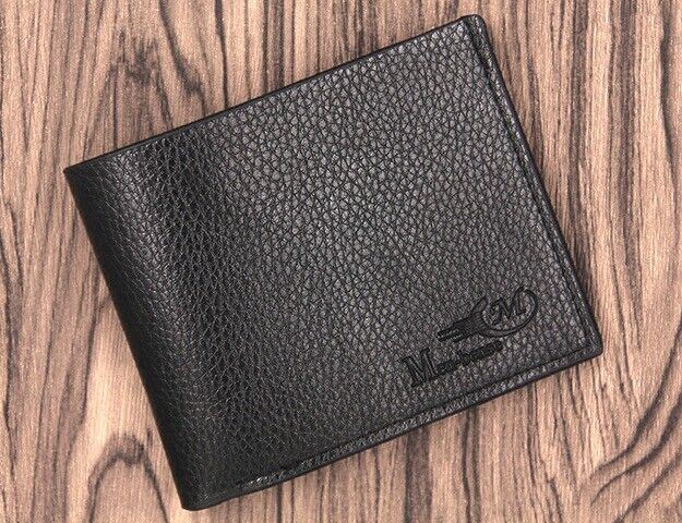 MENBENSE Men's Faux Leather Bifold Wallet, Black /UK Seller Fast Delivery
