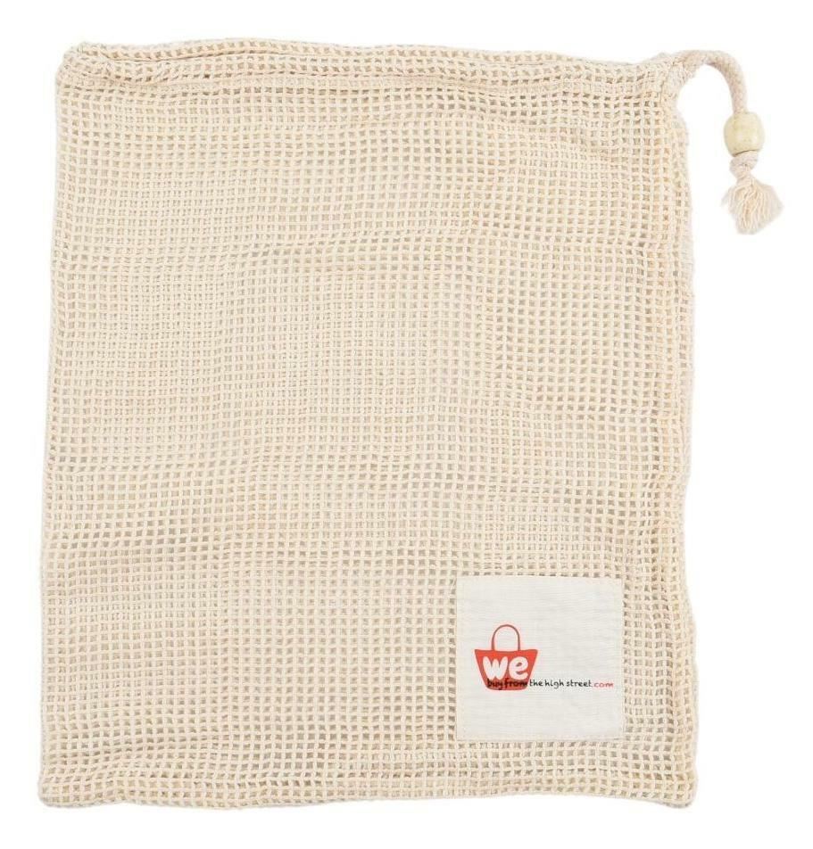 3-PACK Reusable Eco-Friendly Mesh Cotton Fruit/Vegetable Bags, MIXED SIZES