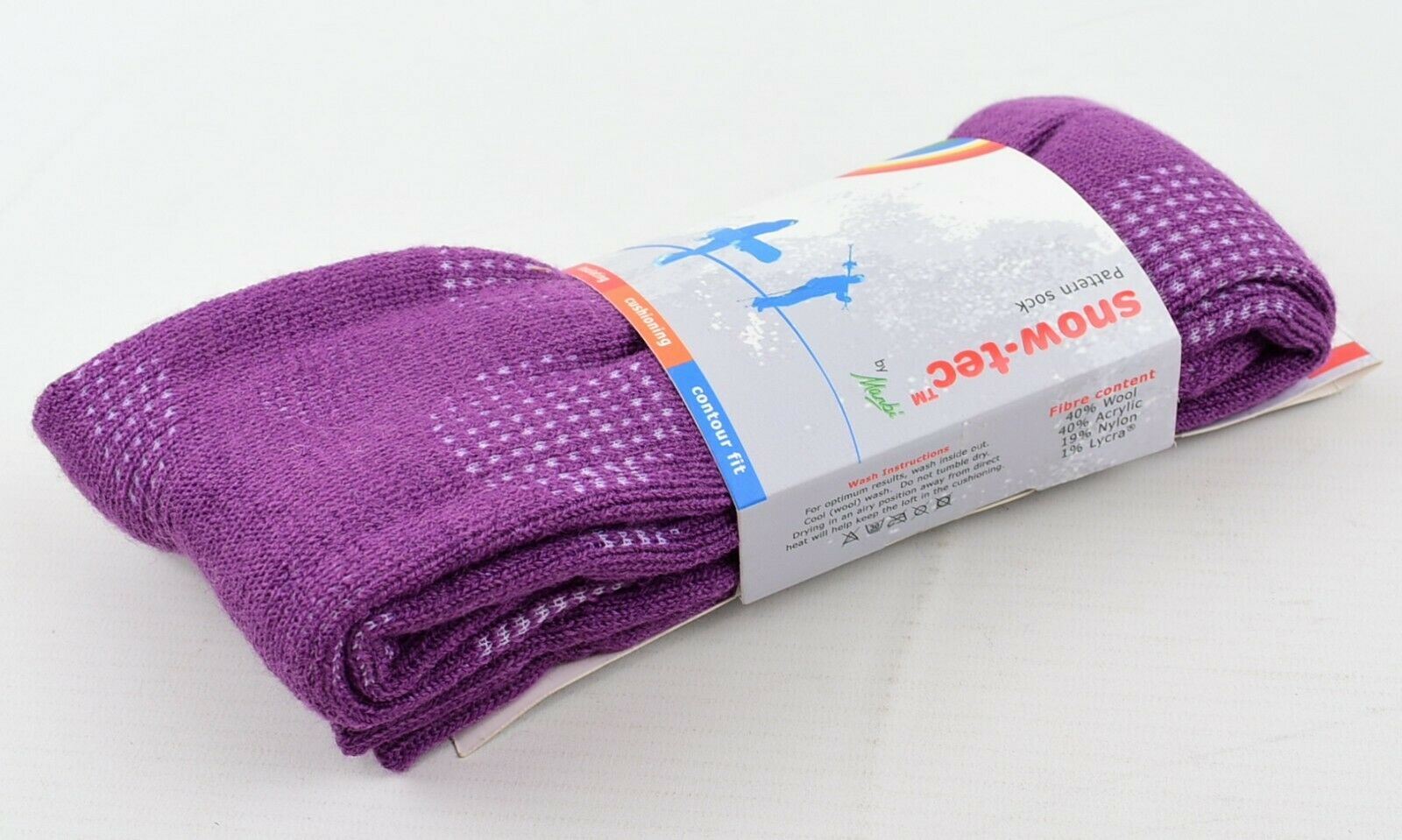 MANBI Snow-Tech Cushioned Insulated Socks, Wool Blend (40% wool) UK 7-9.5