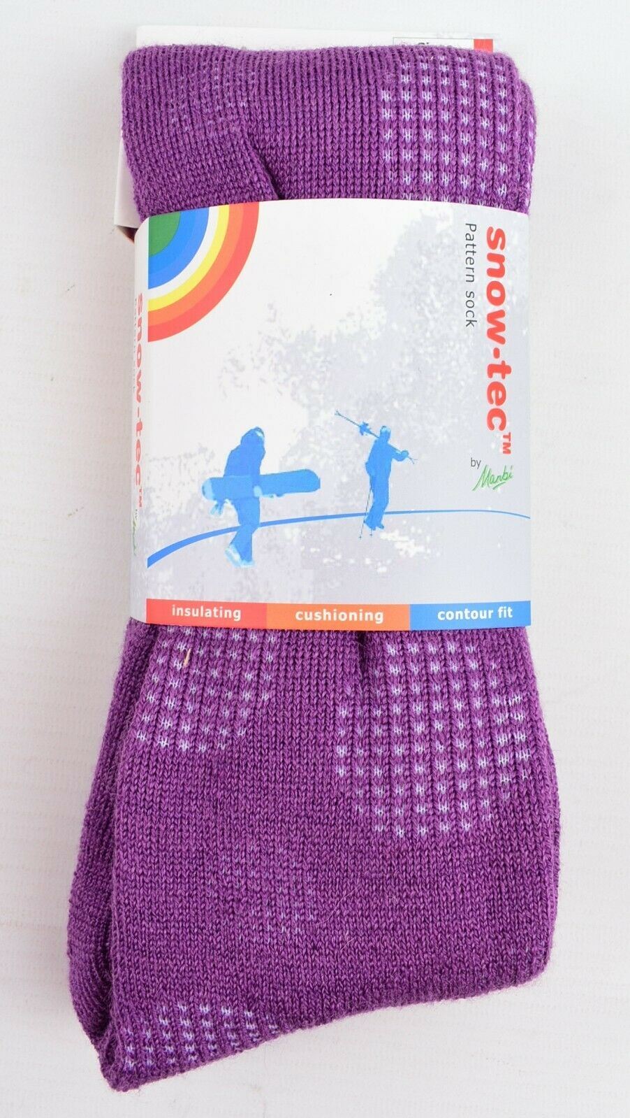 MANBI Snow-Tech Cushioned Insulated Socks, Wool Blend (40% wool) UK 7-9.5