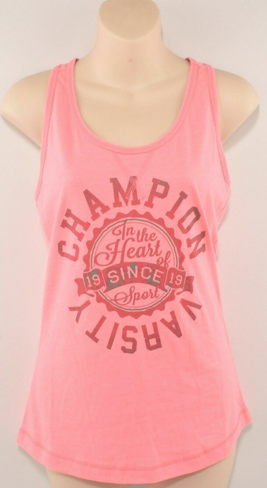 CHAMPION Women's Tank Top, Custom Fit, Pink, size SMALL