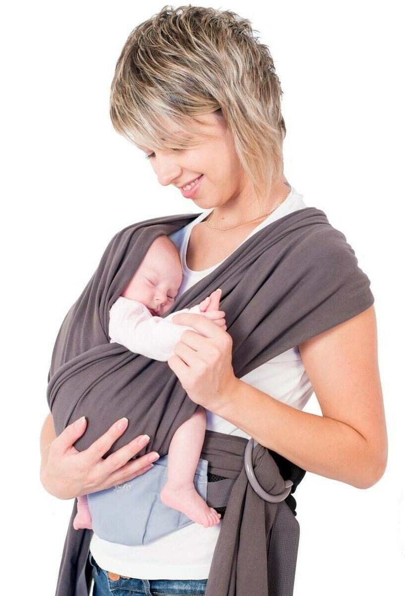 SIMPLY GOOD Revolution Baby Carrier Wrap, Grey, 3-12 kg