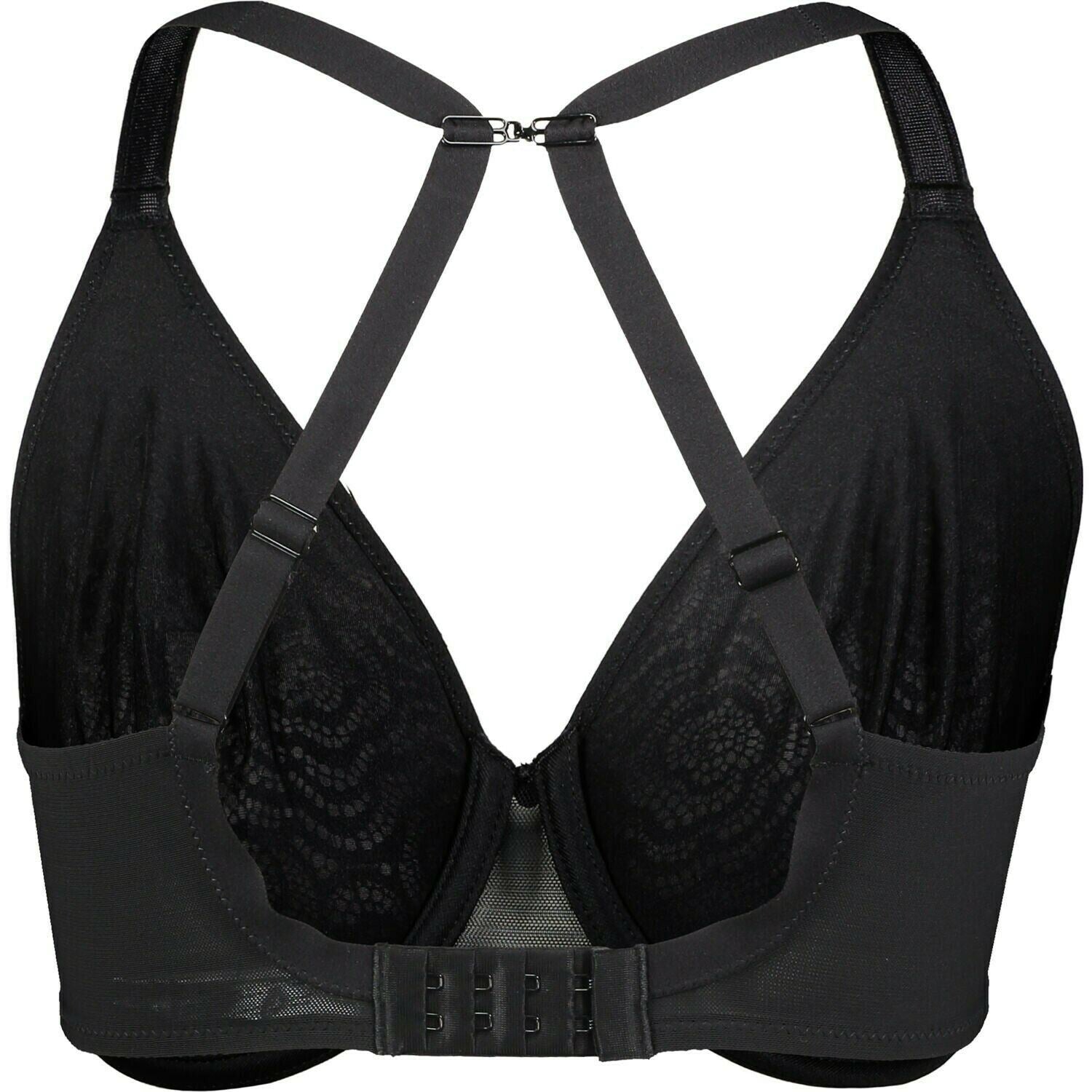 CHANTELLE Women's Black Lace Underwired Bra, size 32 D