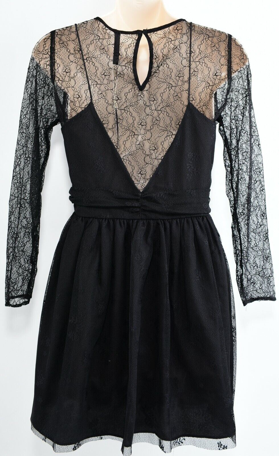 ZARA - TRAFALUC Collection Black Lace Mini Dress, size M