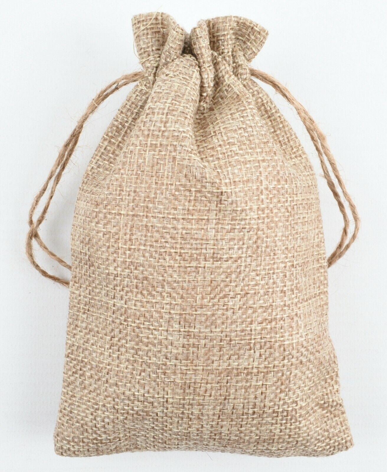25x JUTE BURLAP DRAWSTRING BAGS Pouch Wedding Favour Gift Sacks - 10x15cm