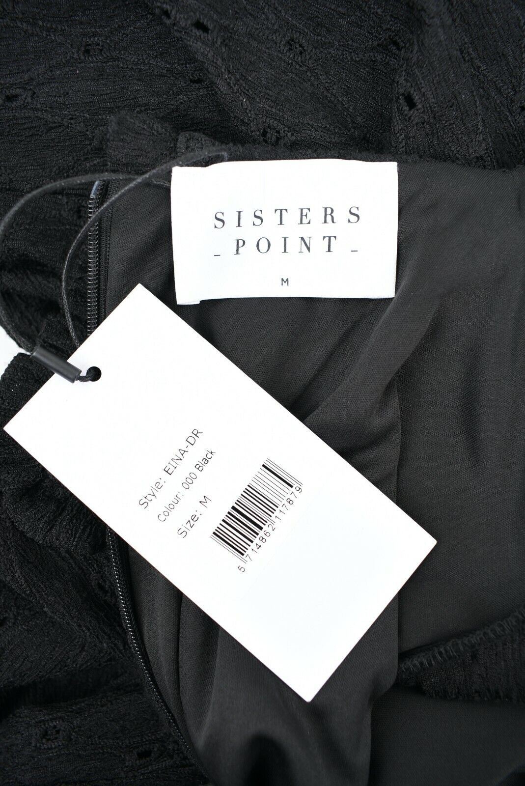 SISTERS POINT Women's EINA Mini Dress with Decorative Collar, Black, size M