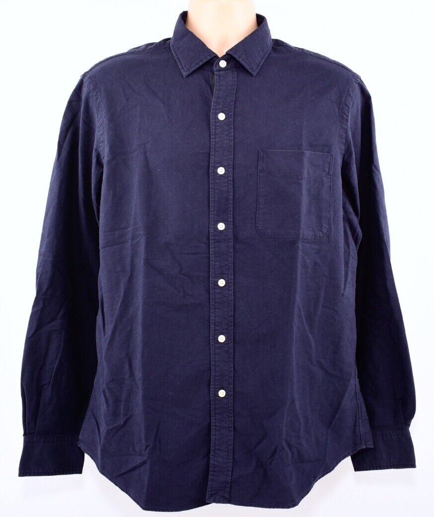 POLO RALPH LAUREN Men's Classic Fit Back Print Shirt, Navy Blue, size MEDIUM