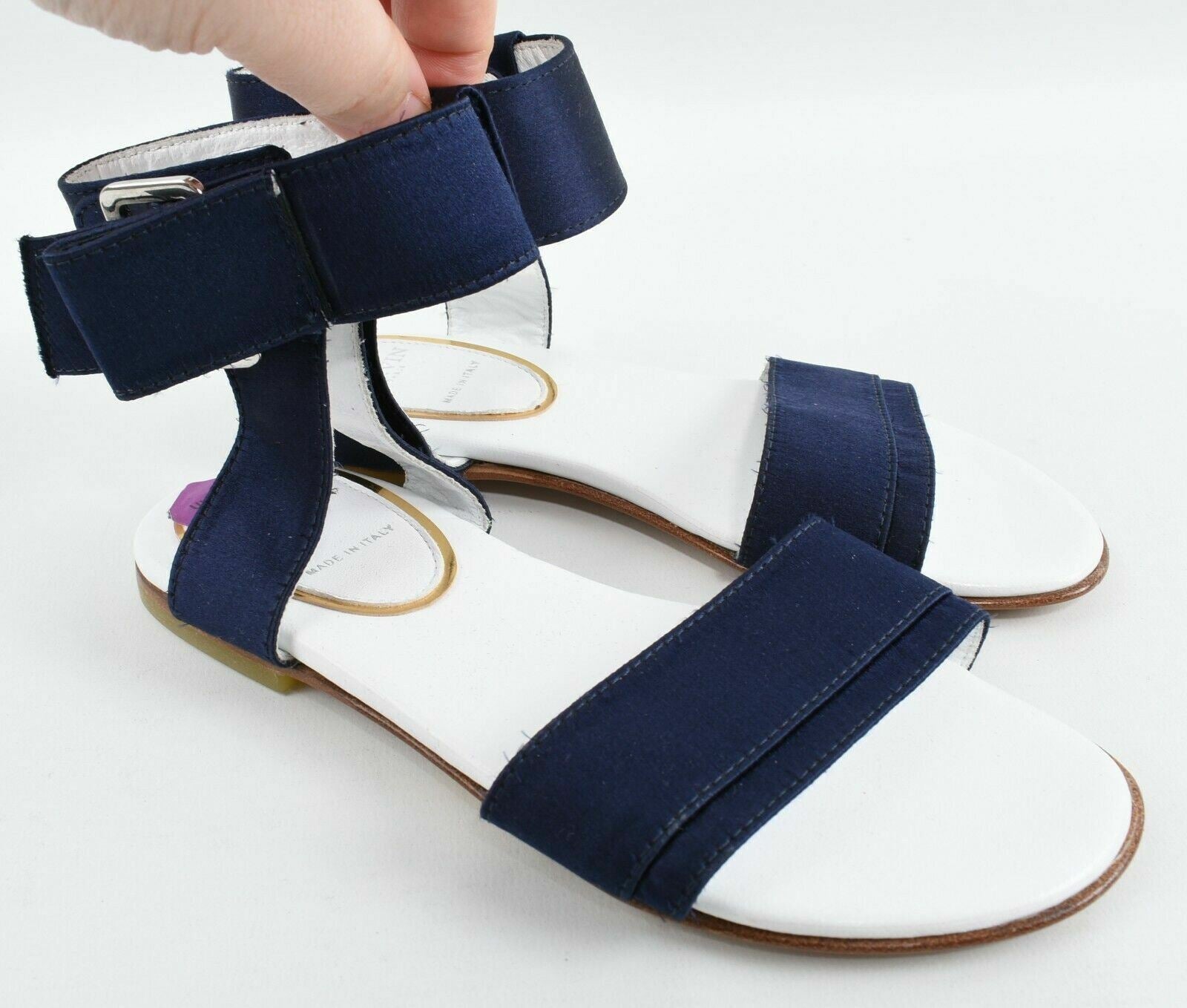 LANVIN Girls' Kids' Flat Sandals, Midnight Blue, size UK kids 12.5 EU 31
