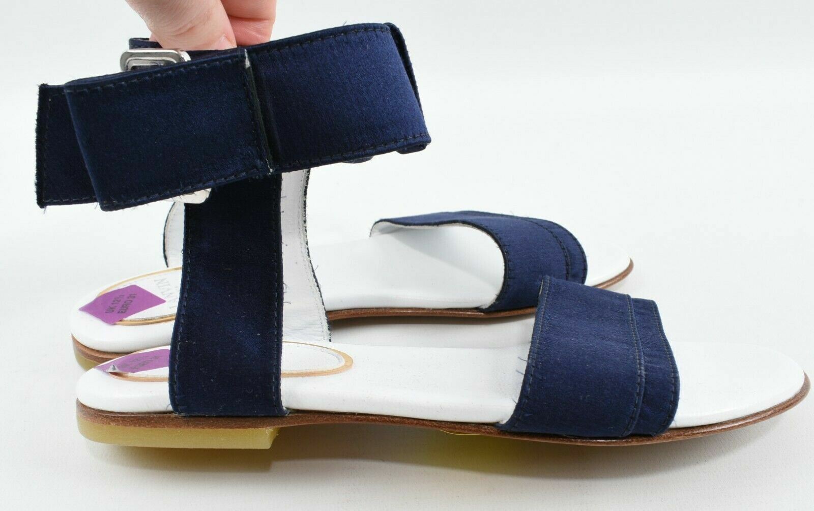 LANVIN Girls' Kids' Flat Sandals, Midnight Blue, size UK kids 12.5 EU 31