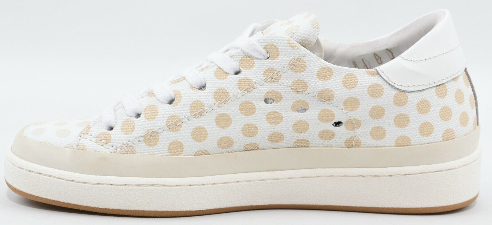 PHILIPPE MODEL Women's Beige Polka Dot Leather Trainers, Wedge Heel, size UK 3
