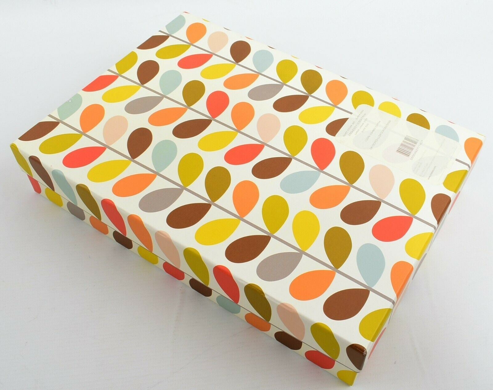 ORLA KIELY Bed Linen: Duvet Cover Set, SUPER KING, Large Linear Stem (Duck Egg)
