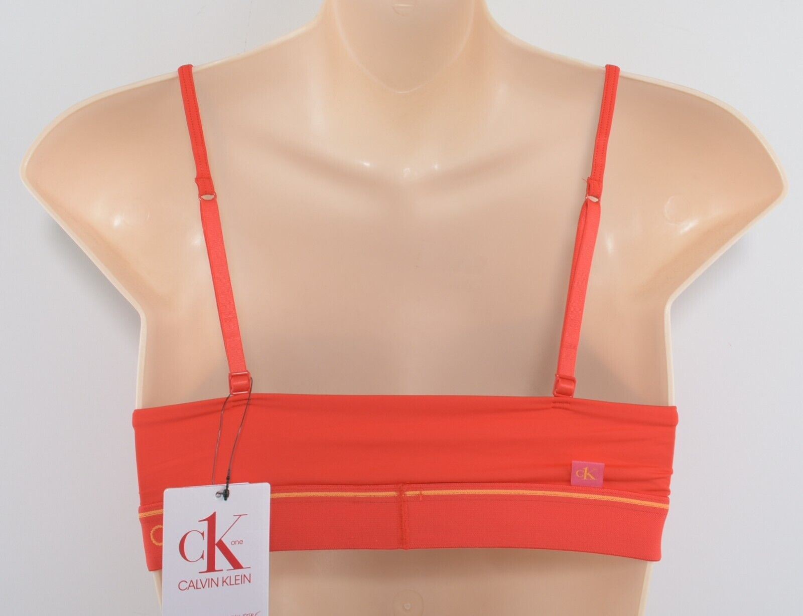 CALVIN KLEIN Women's CK ONE Micro Bralette, Bright Red, size M (UK 12)