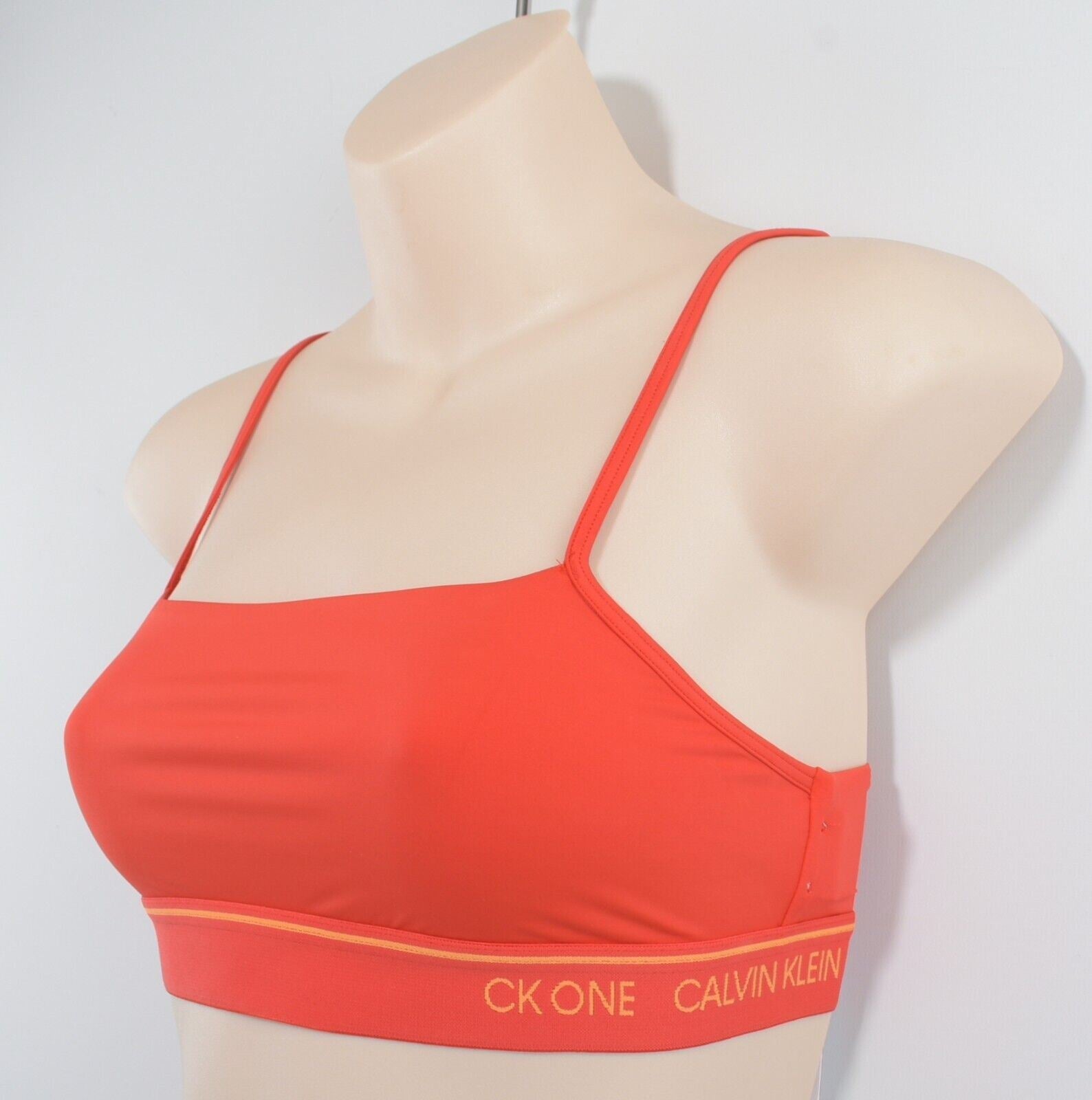 CALVIN KLEIN Women's CK ONE Micro Bralette, Bright Red, size S (UK 10)