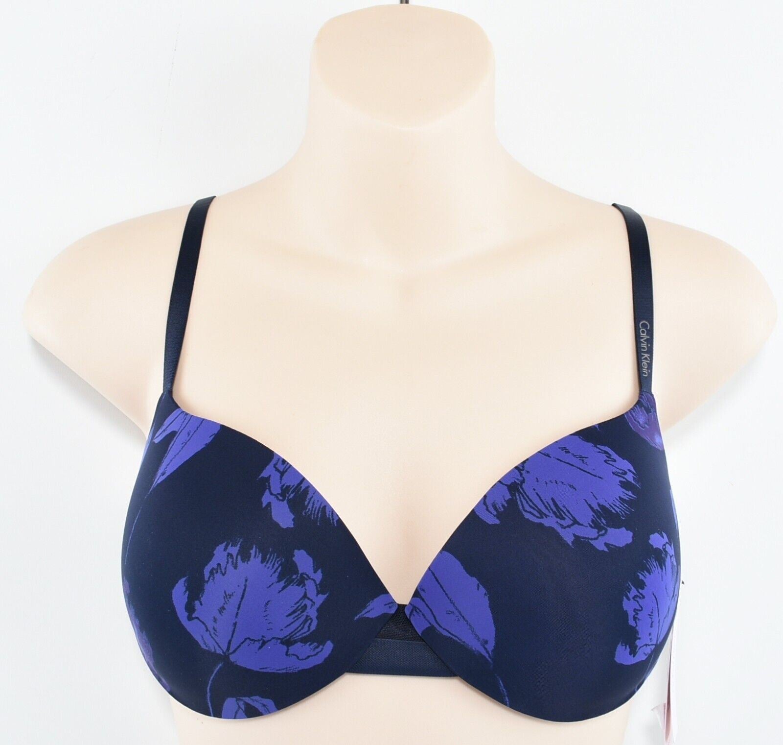 CALVIN KLEIN Women's Sculpted T-shirt Bra, Blue/Purple, size 32D