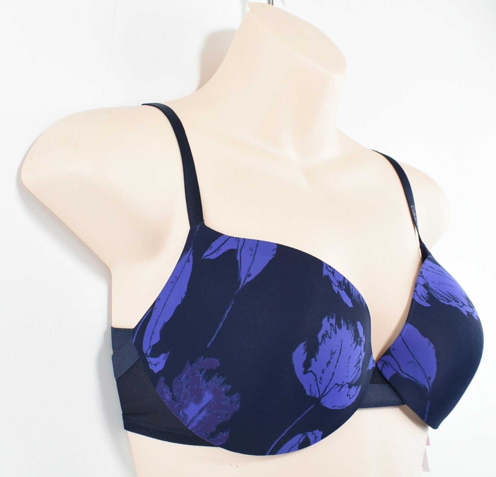 CALVIN KLEIN Women's Sculpted T-shirt Bra, Blue/Purple, size 32D