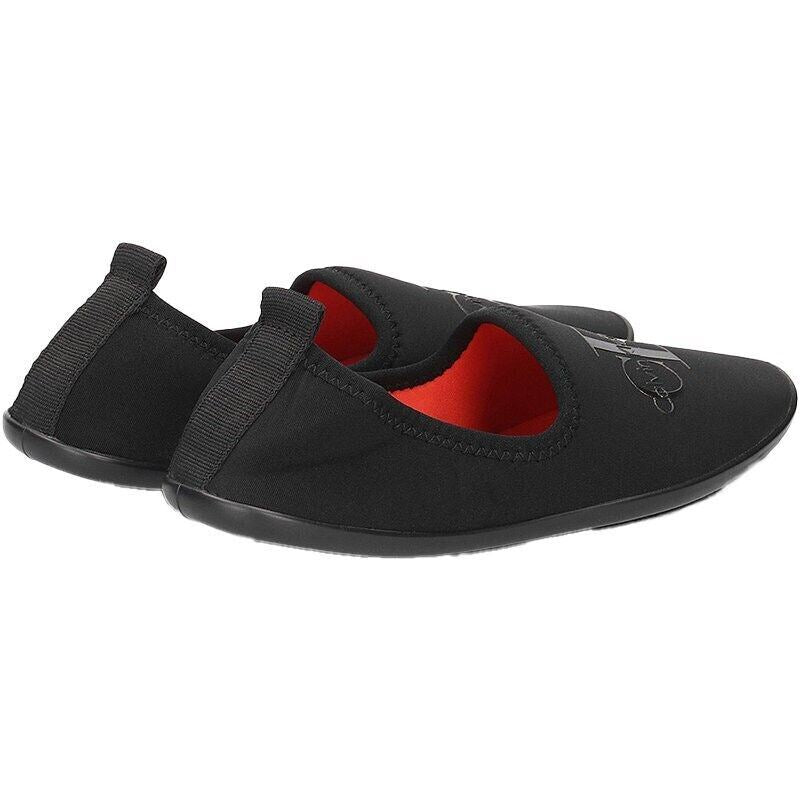 CALVIN KLEIN JEANS Men's TRAVIS Neoprene Slippers, Black/Orange, size S (UK 7)