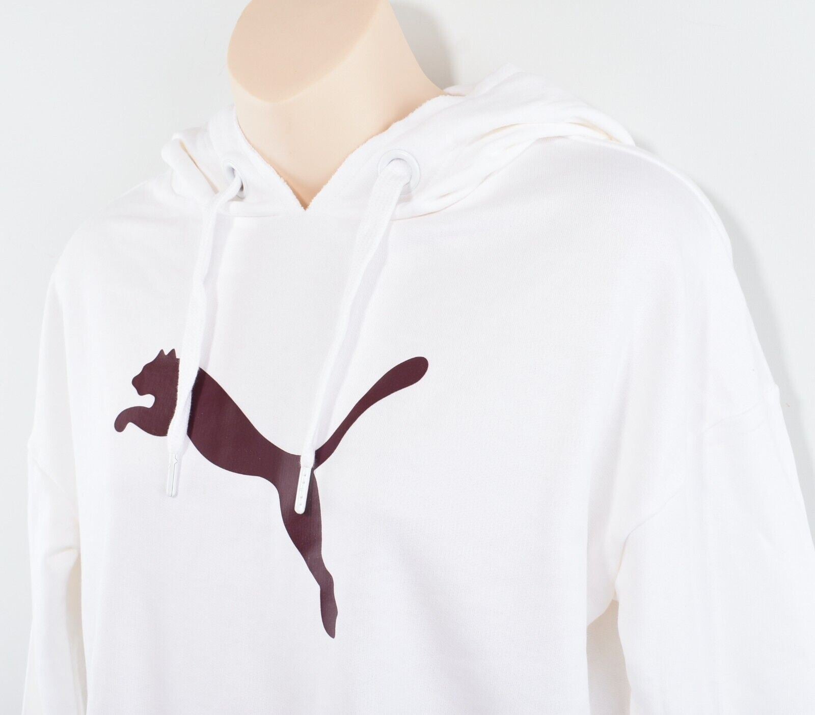 PUMA x TYAKASHA Women's Ruffled Hem Hoodie Sweatshirt, White, size XS