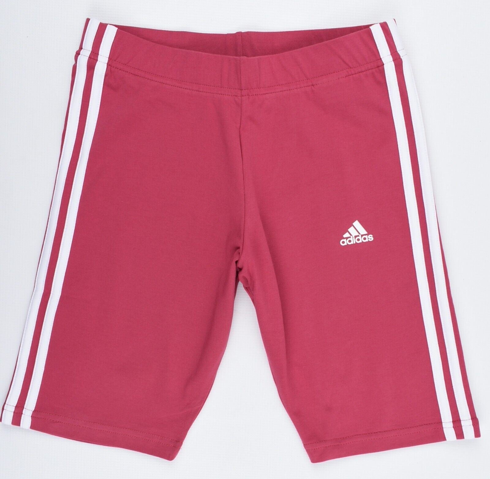 ADIDAS Women's 3 Stripes Essential Short Leggings Shorts, Pink, size S (UK 8-10)