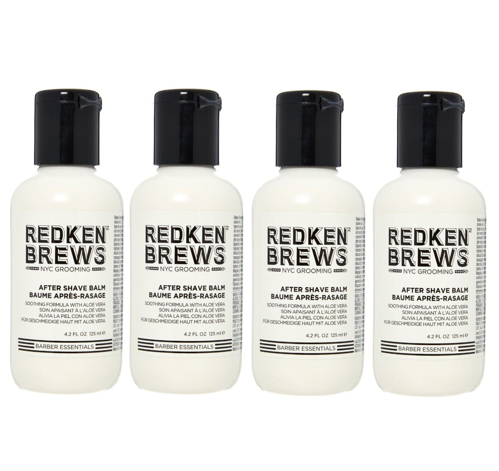 4x REDKEN BREWS - Men's Soothing Aftershave Balm (4x125ml)