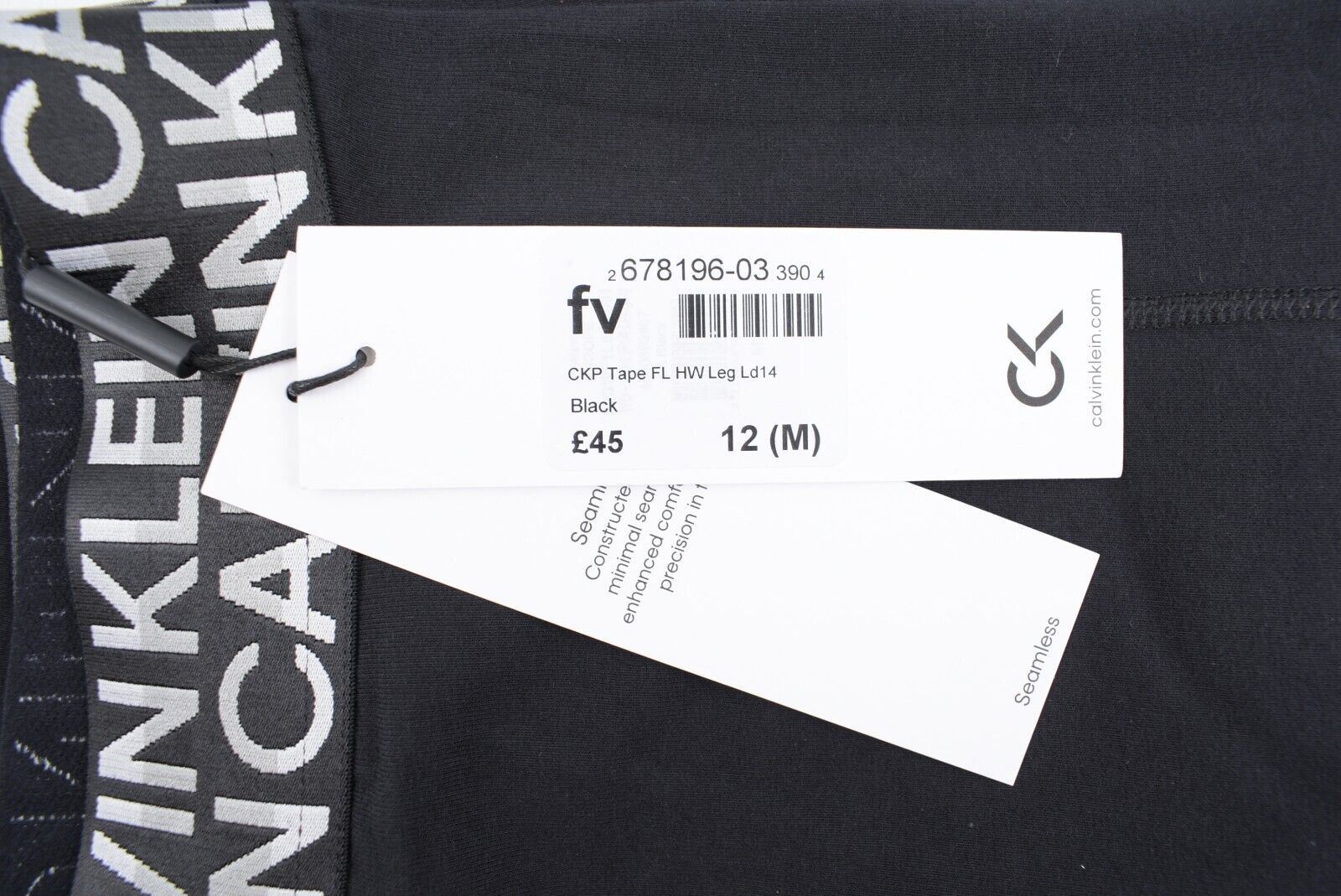 CALVIN KLEIN PERFORMANCE Women's Cotton Leggings, Black, size M (UK 12)