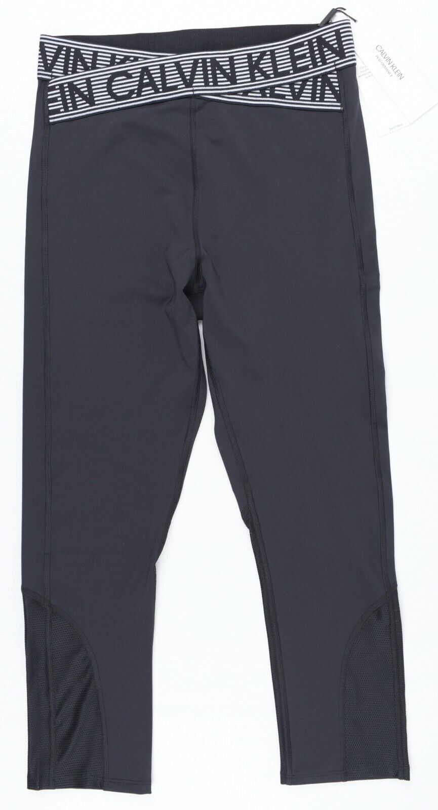CALVIN KLEIN PERFORMANCE Women's Wrap Waist Crop Leggings, Black, size S (UK 10)
