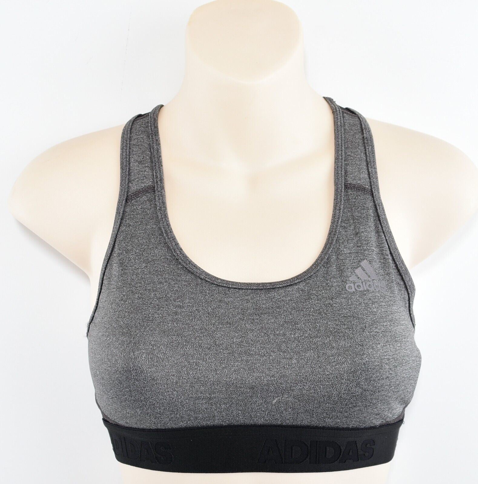 ADIDAS Women's AlphaSkin ClimaCool Sports Bra, Grey/Black, size XS (UK 4-6)