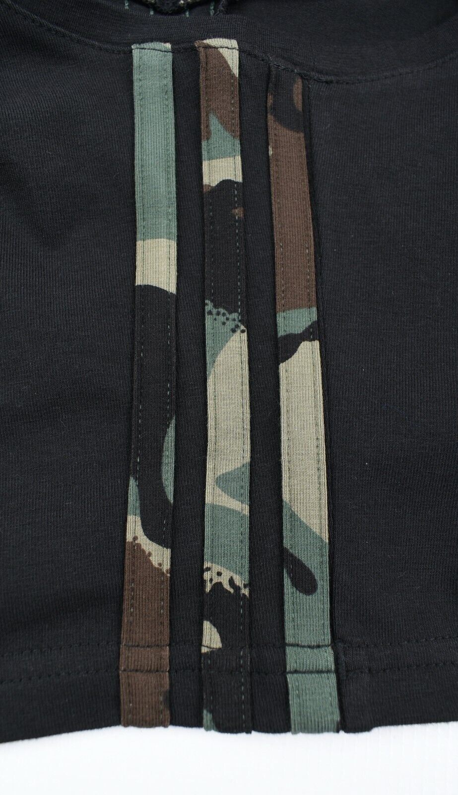 ADIDAS Activewear Women's Crop Top, Black/Camouflage, size M (UK 12-14)