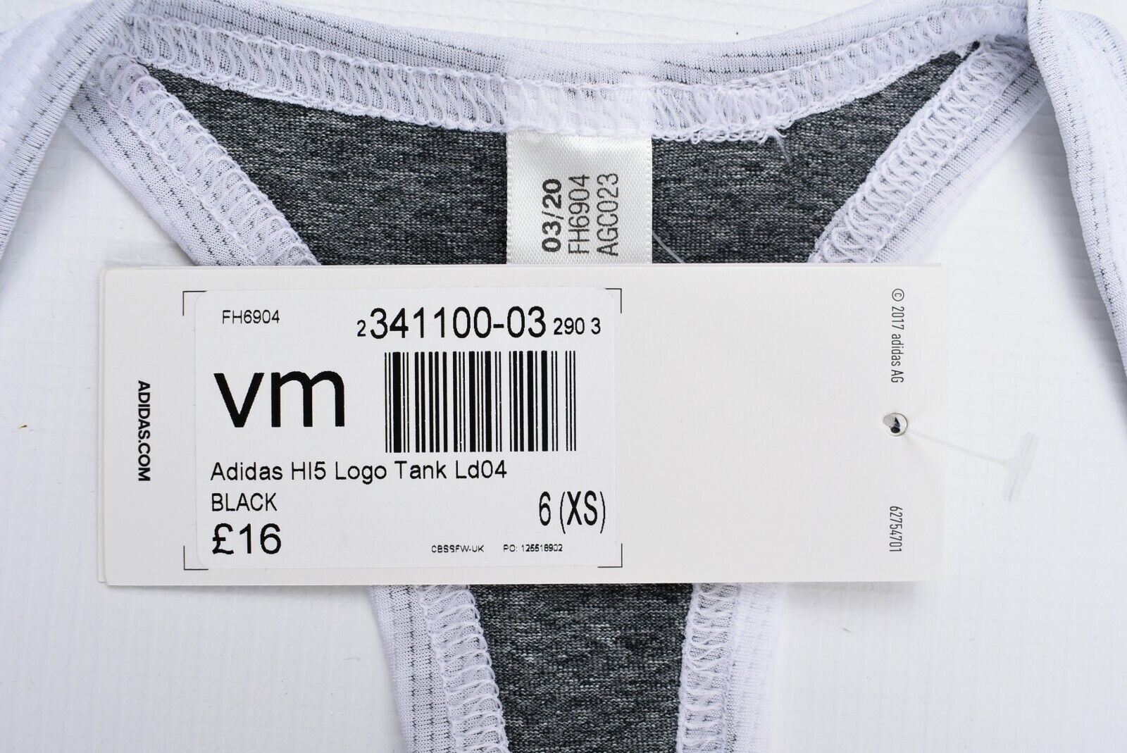 ADIDAS Women's Activewear HI5 Climalite Tank Top Vest, Grey - size XS (UK 4-6)