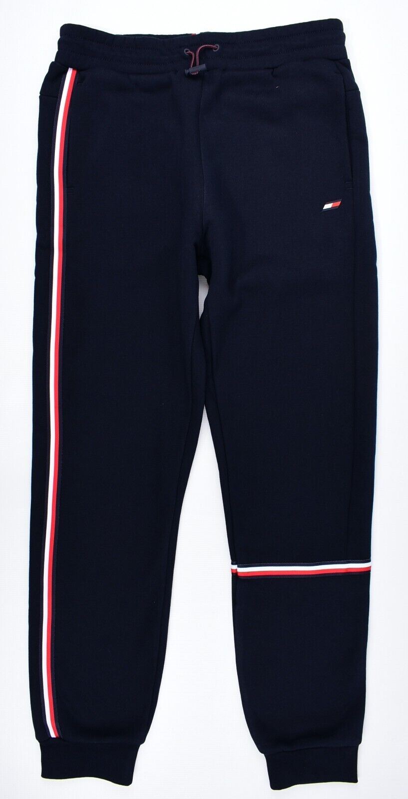 TOMMY HILFIGER Men's Tape Joggers, Organic Cotton Blend, Desert Sky Blue size S