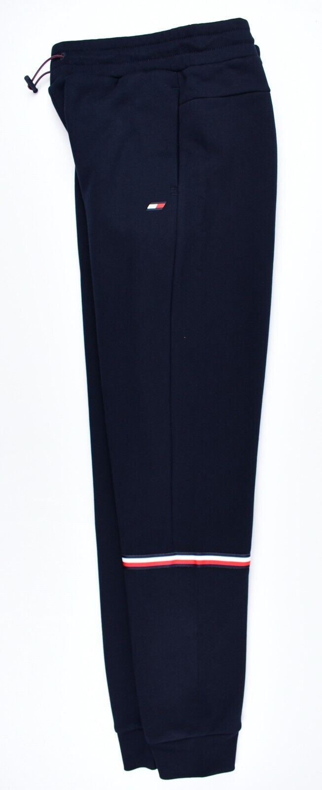 TOMMY HILFIGER Men's Tape Joggers, Organic Cotton Blend, Desert Sky Blue size S