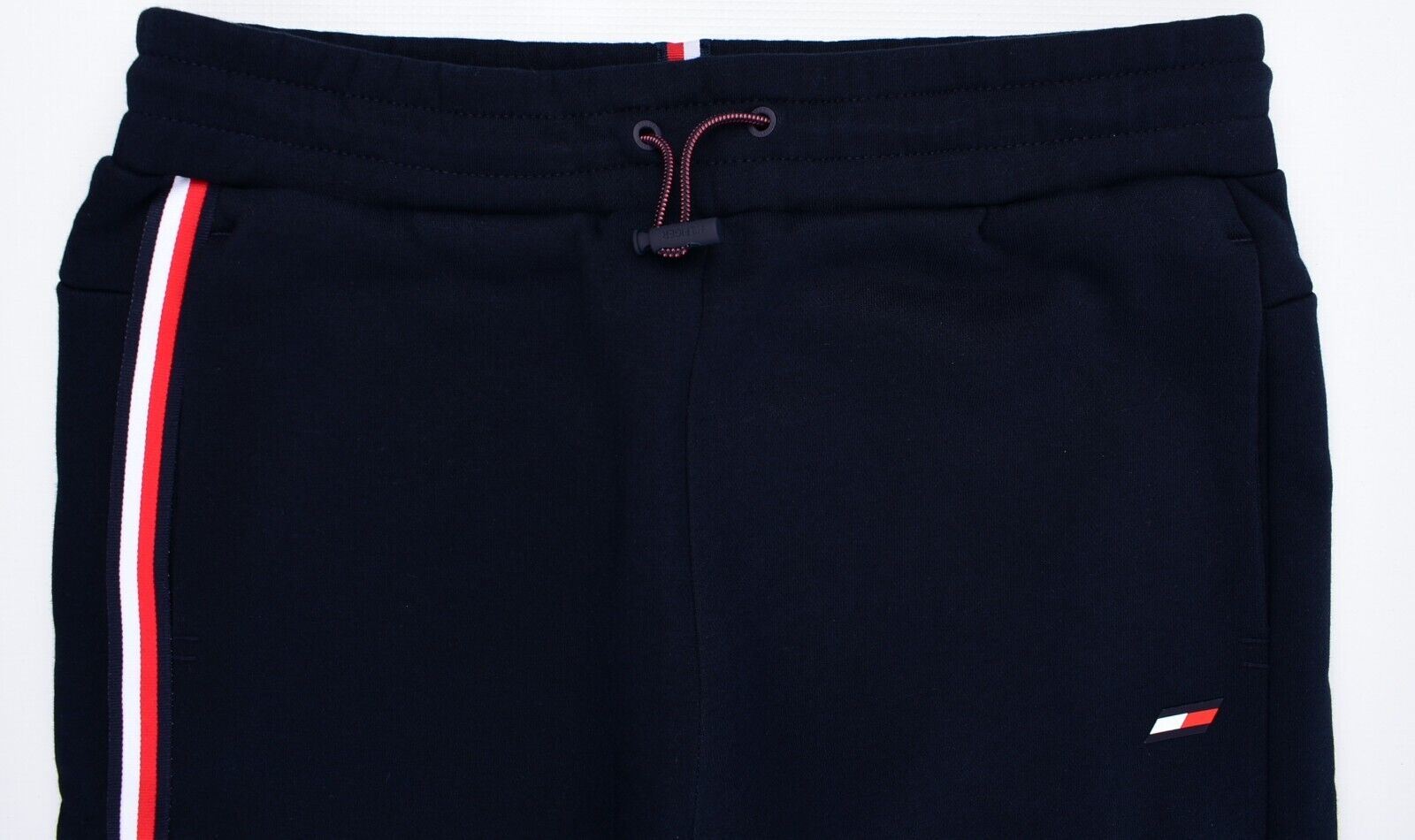 TOMMY HILFIGER Men's Tape Joggers, Organic Cotton Blend, Desert Sky Blue size S