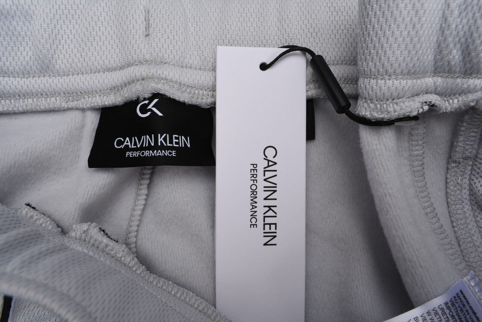 CALVIN KLEIN Performance: Men's Icon Tape Joggers, Stone Grey, size L