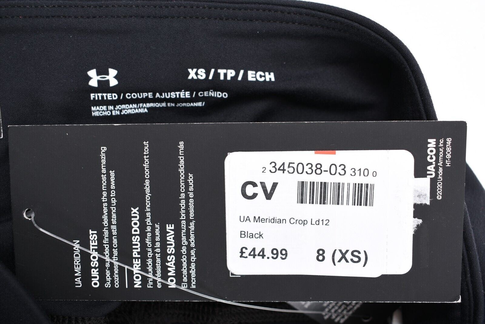 UNDER ARMOUR Women's Meridian Cropped Leggings, High Rise, Black, size XS (UK 8)