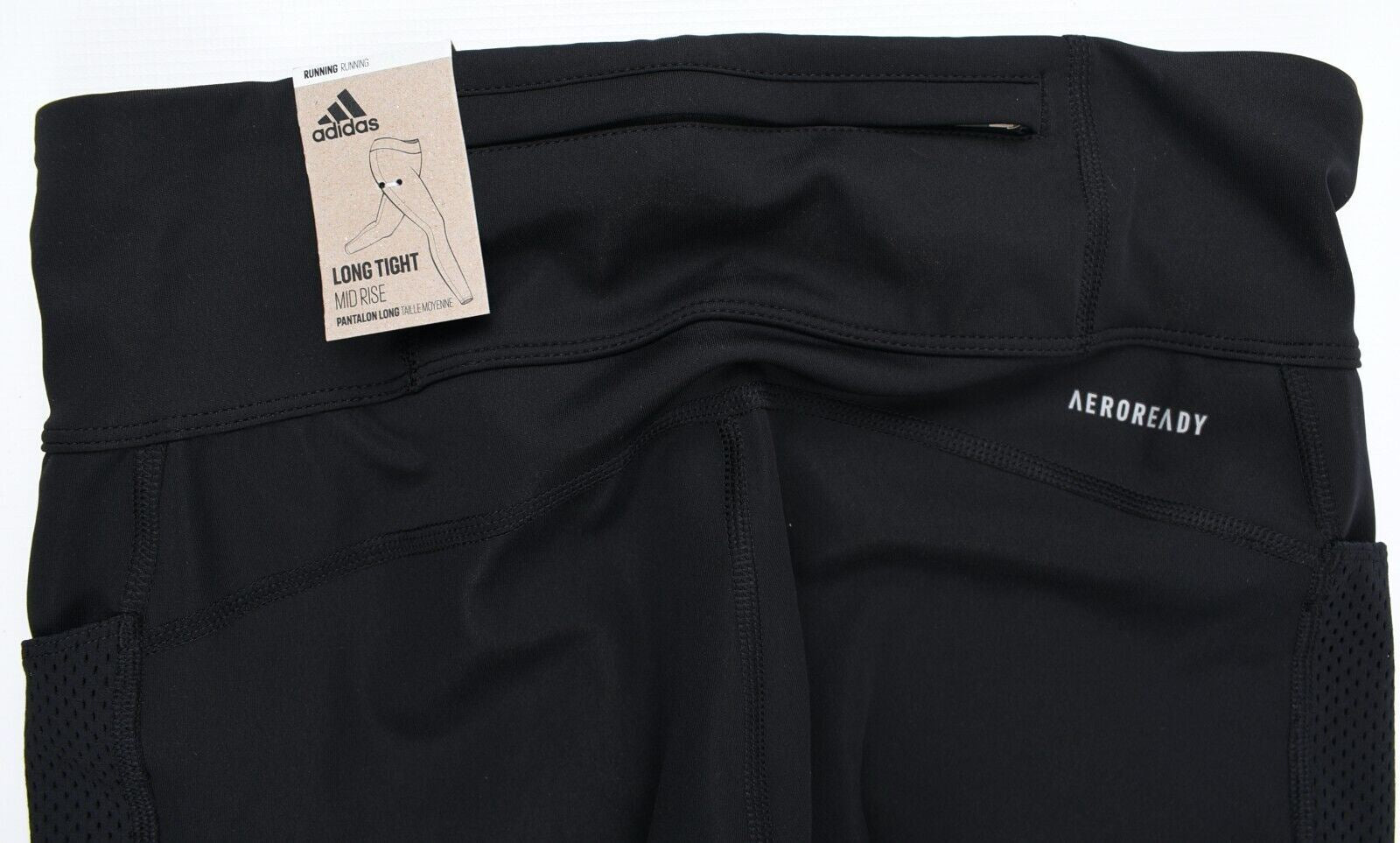 ADIDAS Women's OWN THE RUN Mid Rise Running Leggings, Black, size S (UK 8-10)