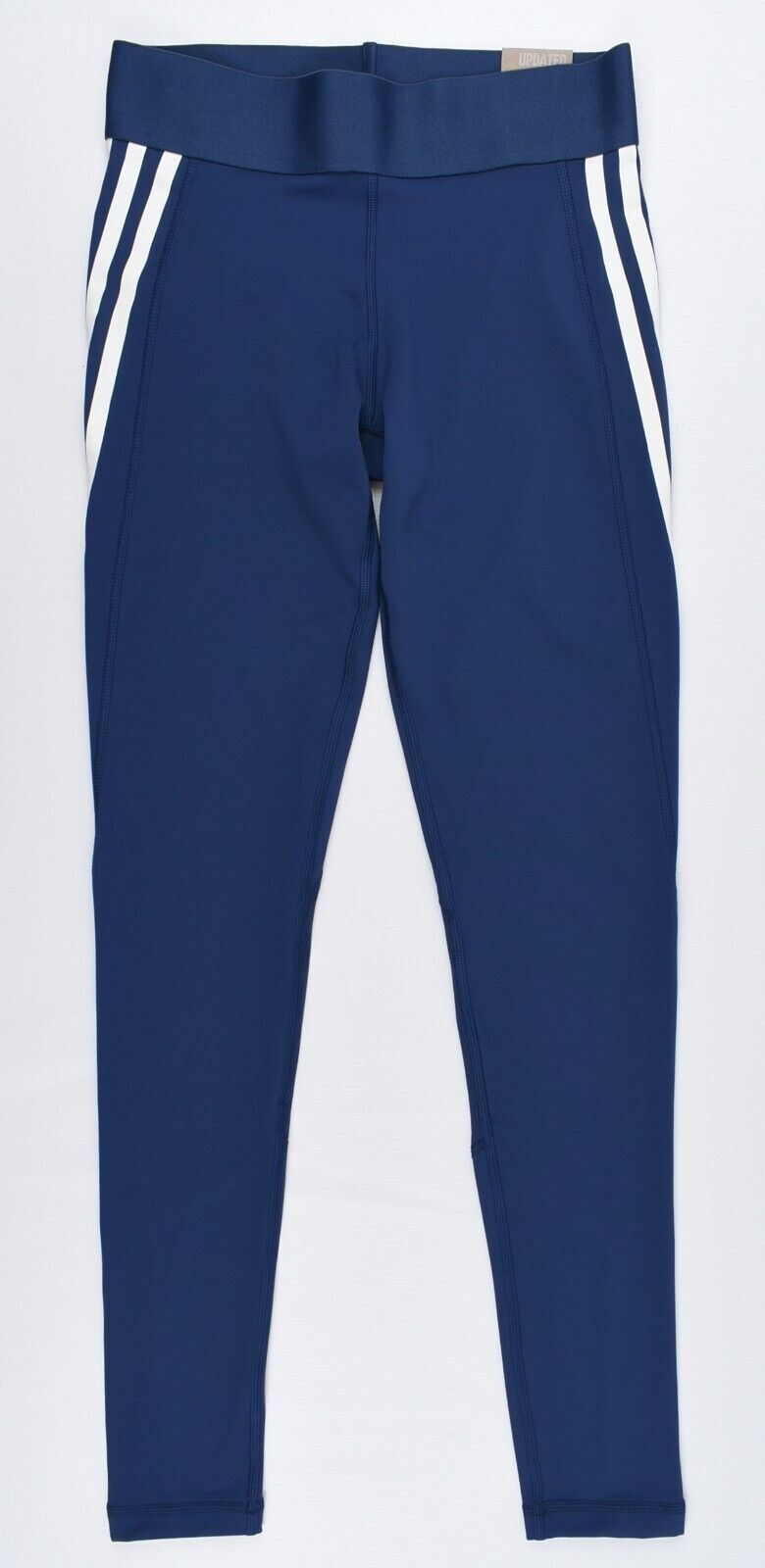 ADIDAS Women's ALPHASKIN Mid Rise 3-stripe Leggings, Blue, size XS (UK 4-6)