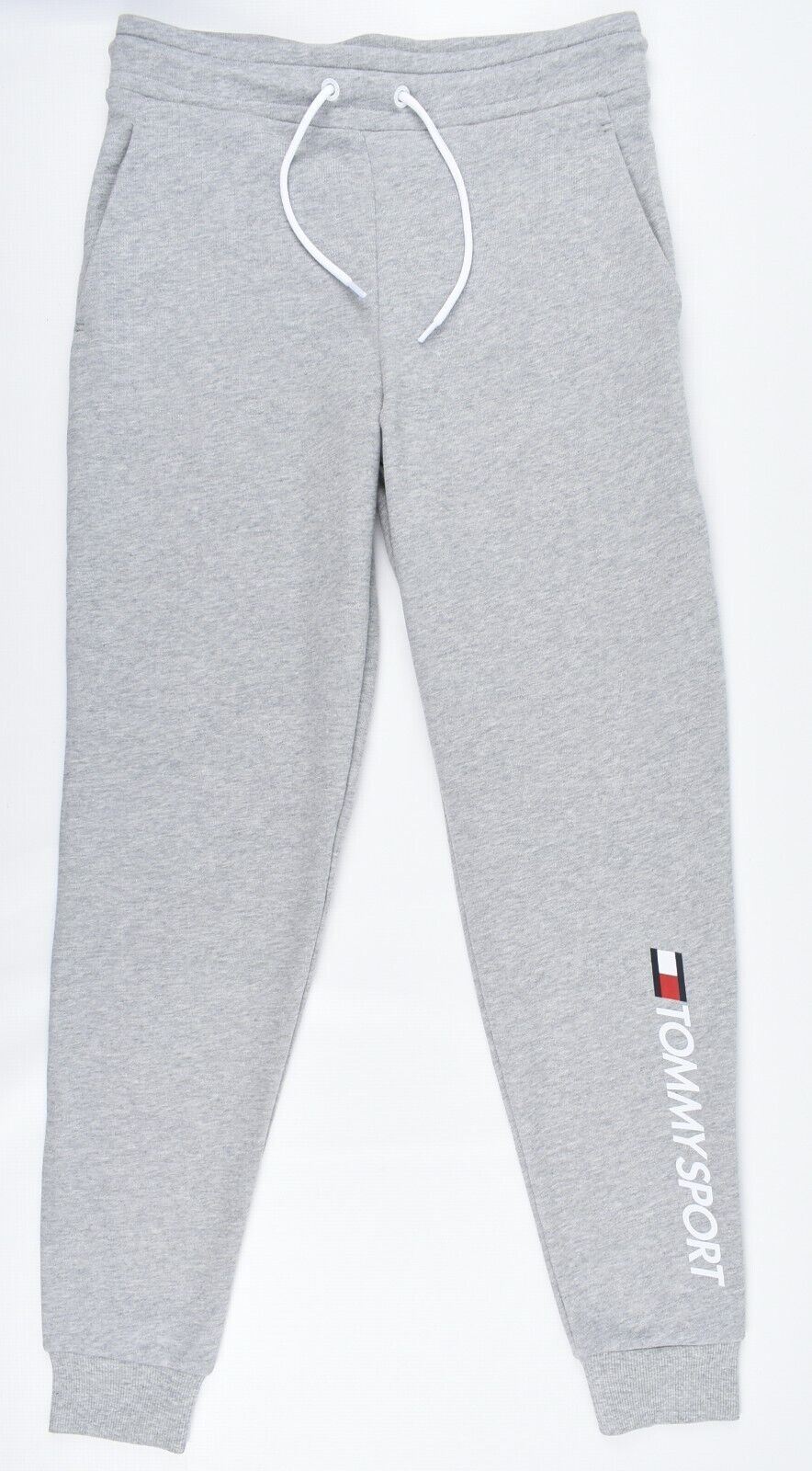 TOMMY HILFIGER - TOMMY SPORT Women's Cuffed Joggers, Grey Heather, size M UK 12