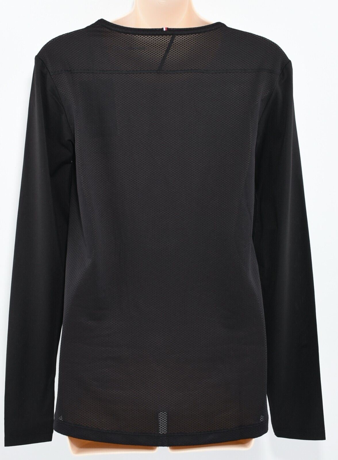 TOMMY HILFIGER Women's Long Sleeve Activewear Workout Gym Top, Black, size S