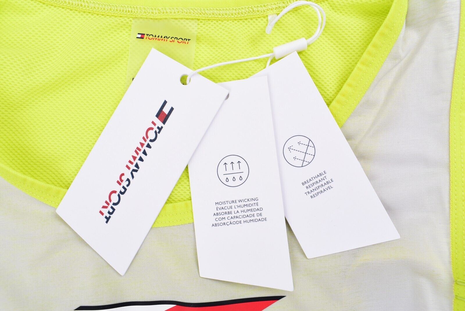 TOMMY HILFIGER Activewear Women's Relaxed Tank Top, Lemon Lime, size S (UK 10)